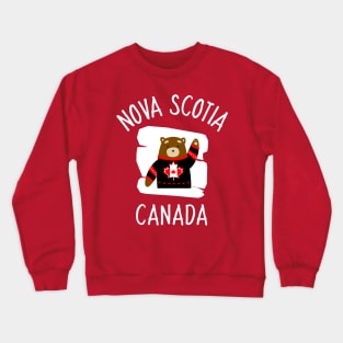 Nova Scotia, Patriotic Canada Bear Crewneck Sweatshirt